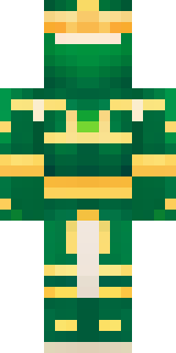 a jade samurai in green and gold ceremonial armor