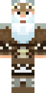 a frost viking in white furs and a horned helm