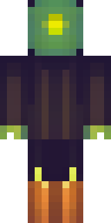 a Halloween pumpkin-headed figure in a dark cloak