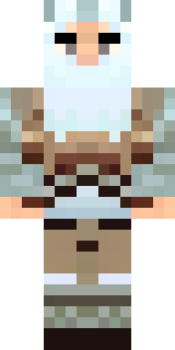a frost viking in white furs and a horned helm