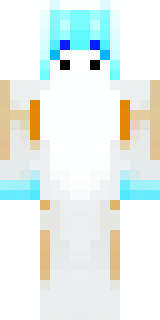 a snow fox spirit in white fur with blue markings