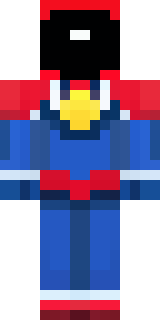 a masked hero in a sleek red and blue suit with a chest emblem