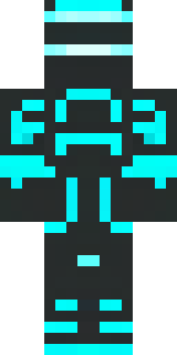 a neon cyber-ninja in dark bodysuit with teal light trim