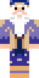an old wizard in a starry midnight-blue robe and pointed hat