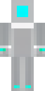 a sleek white service robot with a single cyan sensor