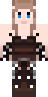 a shieldmaiden in leather armor with war paint