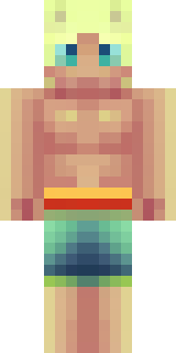 a summer surfer in board shorts with sun-bleached hair