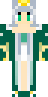 a queen in a flowing emerald gown with a silver tiara