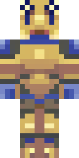 a piglin brute in gold armor with a snout and tusks