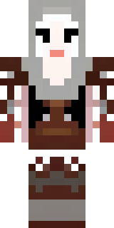 a shieldmaiden in leather armor with war paint