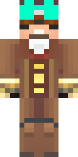a steampunk inventor in a brown leather coat and brass goggles