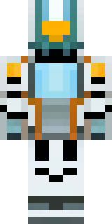 a mecha pilot in a white flight suit with a segmented helmet