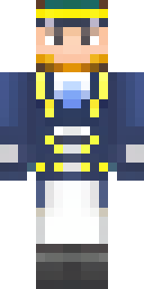 an airship captain in a navy coat with copper gadgets