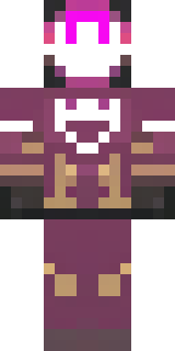 a nether hunter in crimson hide with glowing gold trim