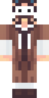 a friendly villager librarian in brown robes with glasses