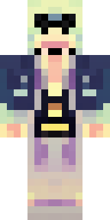 a ghostly pirate with pale skin and a tattered blue coat