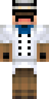 a cheerful chef in a white coat and tall hat with a wooden spoon
