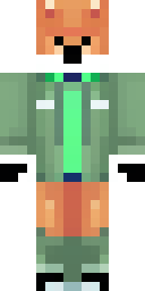 an anthropomorphic fox in a green explorer jacket