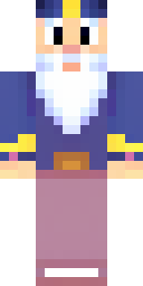 an old wizard in a starry midnight-blue robe and pointed hat