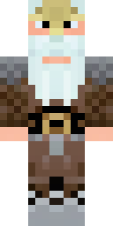 a frost viking in white furs and a horned helm