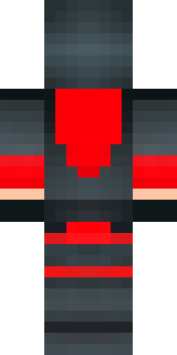 a shadow ninja in matte black with a red scarf