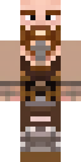 a viking warrior in fur and iron with a braided beard