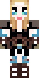 a shieldmaiden in leather armor with war paint