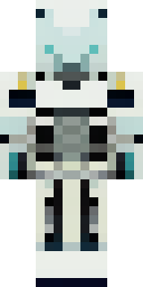 a mecha pilot in a white flight suit with a segmented helmet