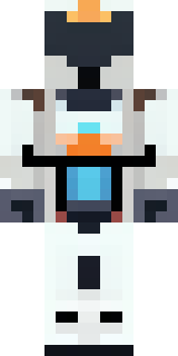 a mecha pilot in a white flight suit with a segmented helmet