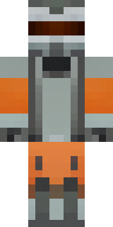 a battle-worn pilot in orange plating with scorch marks