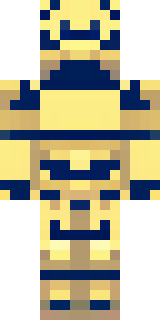a piglin brute in gold armor with a snout and tusks
