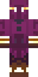 a nether hunter in crimson hide with glowing gold trim