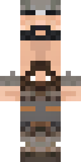 a viking warrior in fur and iron with a braided beard