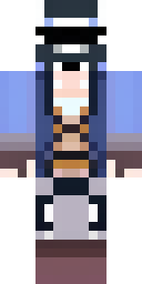 a ghostly pirate with pale skin and a tattered blue coat
