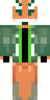 an anthropomorphic fox in a green explorer jacket