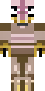a piglin brute in gold armor with a snout and tusks