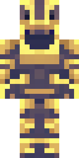 a piglin brute in gold armor with a snout and tusks
