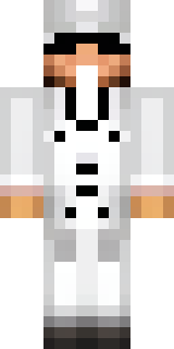 a cheerful chef in a white coat and tall hat with a wooden spoon