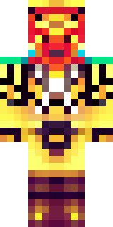 a golden pirate with an eyepatch and a parrot on the shoulder