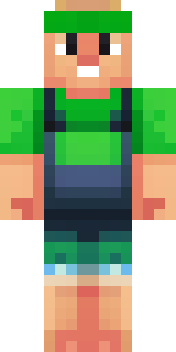 a farmer villager in a straw hat with a green apron