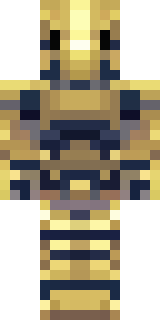 a piglin brute in gold armor with a snout and tusks