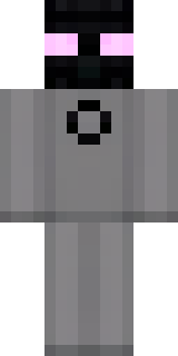 an enderman-inspired figure, tall and black with purple eyes