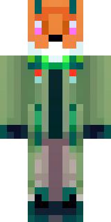 an anthropomorphic fox in a green explorer jacket