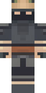 a ronin in weathered dark armor and a straw hat