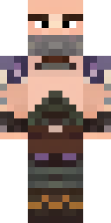 a viking warrior in fur and iron with a braided beard
