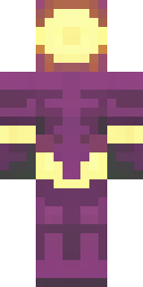 a nether hunter in crimson hide with glowing gold trim
