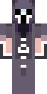 a necromancer in tattered black robes with a bone mask