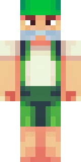 a farmer villager in a straw hat with a green apron