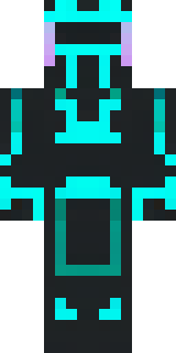 a neon cyber-ninja in dark bodysuit with teal light trim