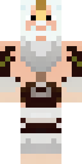 a frost viking in white furs and a horned helm
